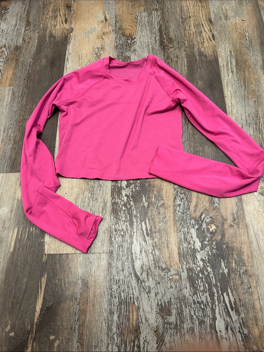 lululemon athletica Pink Long-Sleeve Crop Top